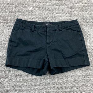 MOSSIMO Shorts Women Size 2 Black Short Pants Cotton Low Rise Casual Ladies